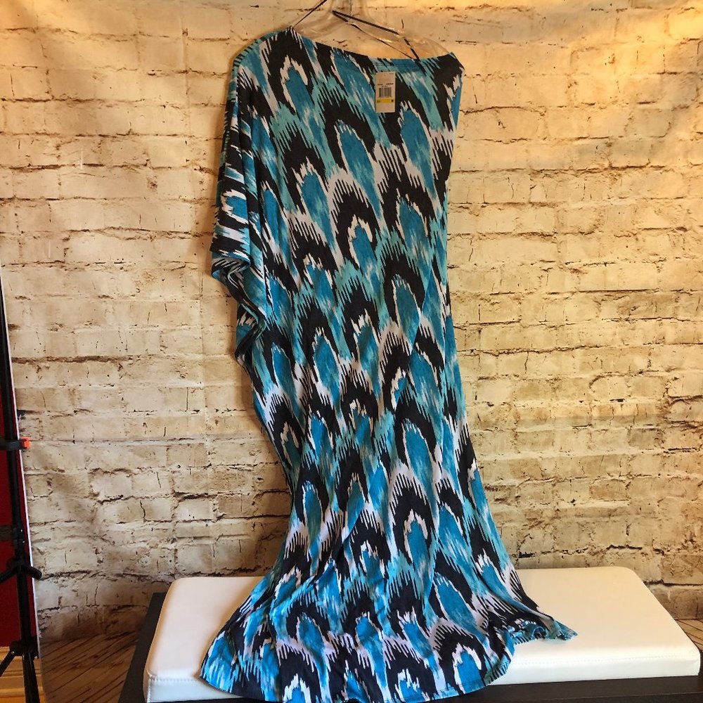 Michael Kors Blue Asymmetrical Dress Size M